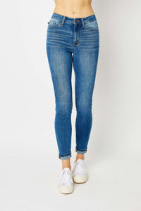 Judy Blue Full Size Cuffed Hem Skinny Jeans Trandify deal