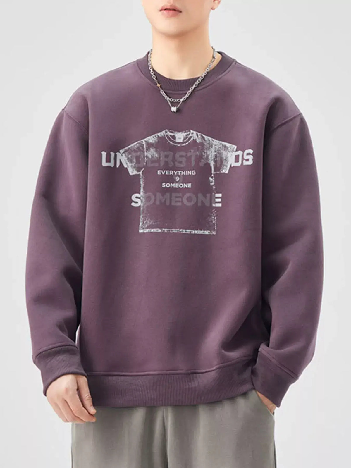 Men's Plus Size Oversized Crewneck Sweatshirt