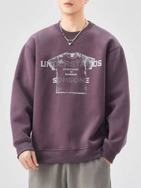 Men's Plus Size Oversized Crewneck Sweatshirt