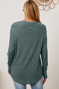 Basic Bae Full Size Ribbed Thumbhole Sleeve T-Shirt Trandify Deal