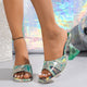Contrast Peep Toe Mid Heels Sandals Trandify Deal