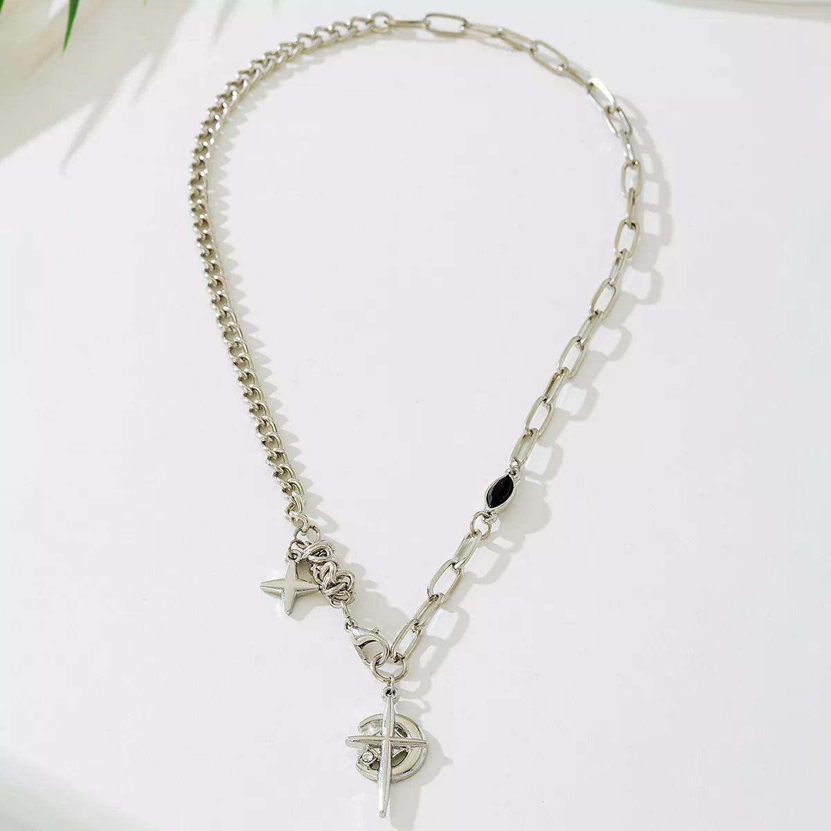 Dainty 18K Gold Cross Pendant Necklace for Women