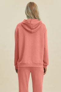 Basic Bae Full Size Air Scuba Drawstring Long Sleeve Hoodie with Kangaroo Pocket Trandify Deal