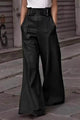 Women's High Rise Wide Leg Pants in Beige - Comfortable and Flattering Fit