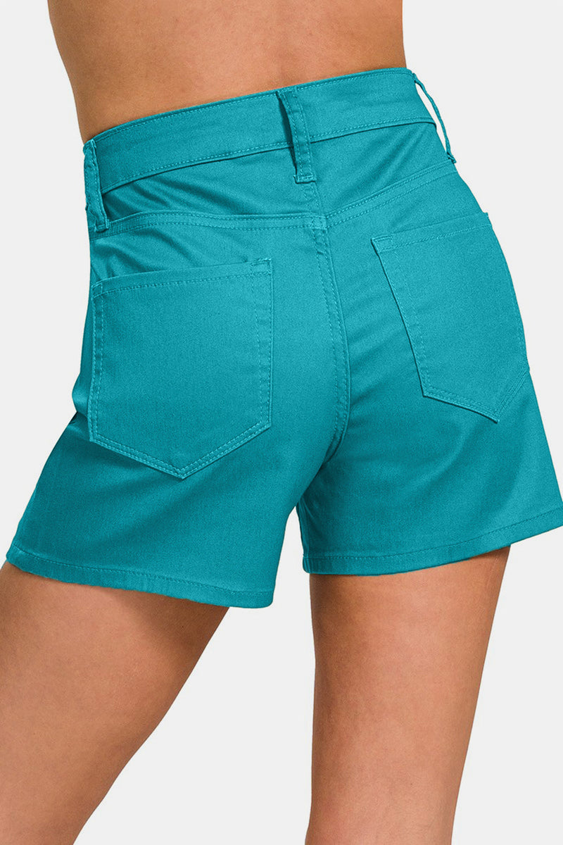 Zenana High Waist Denim Shorts Trandify deal