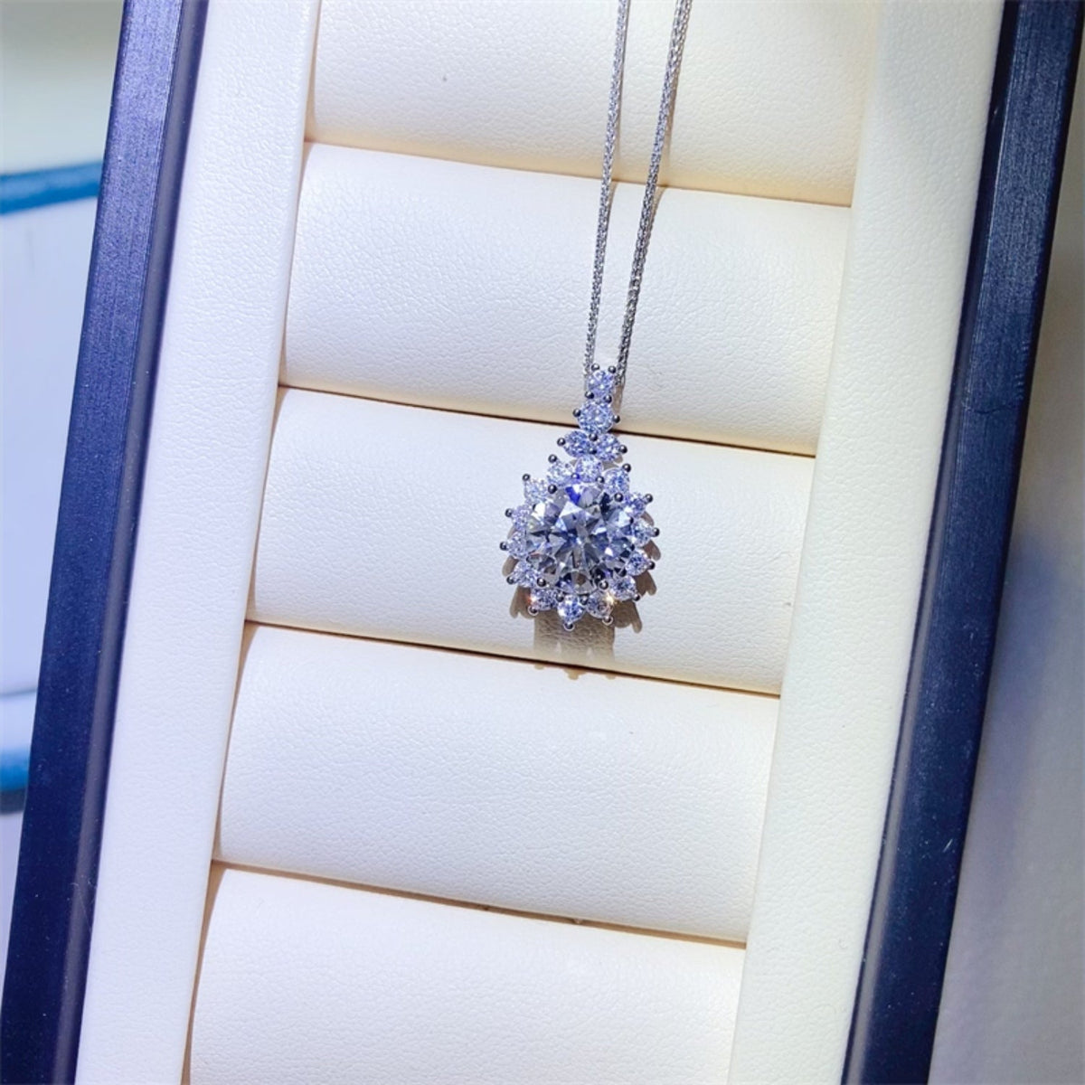 5 Carat Moissanite 925 Sterling Silver Pendant Necklace Trandify deal