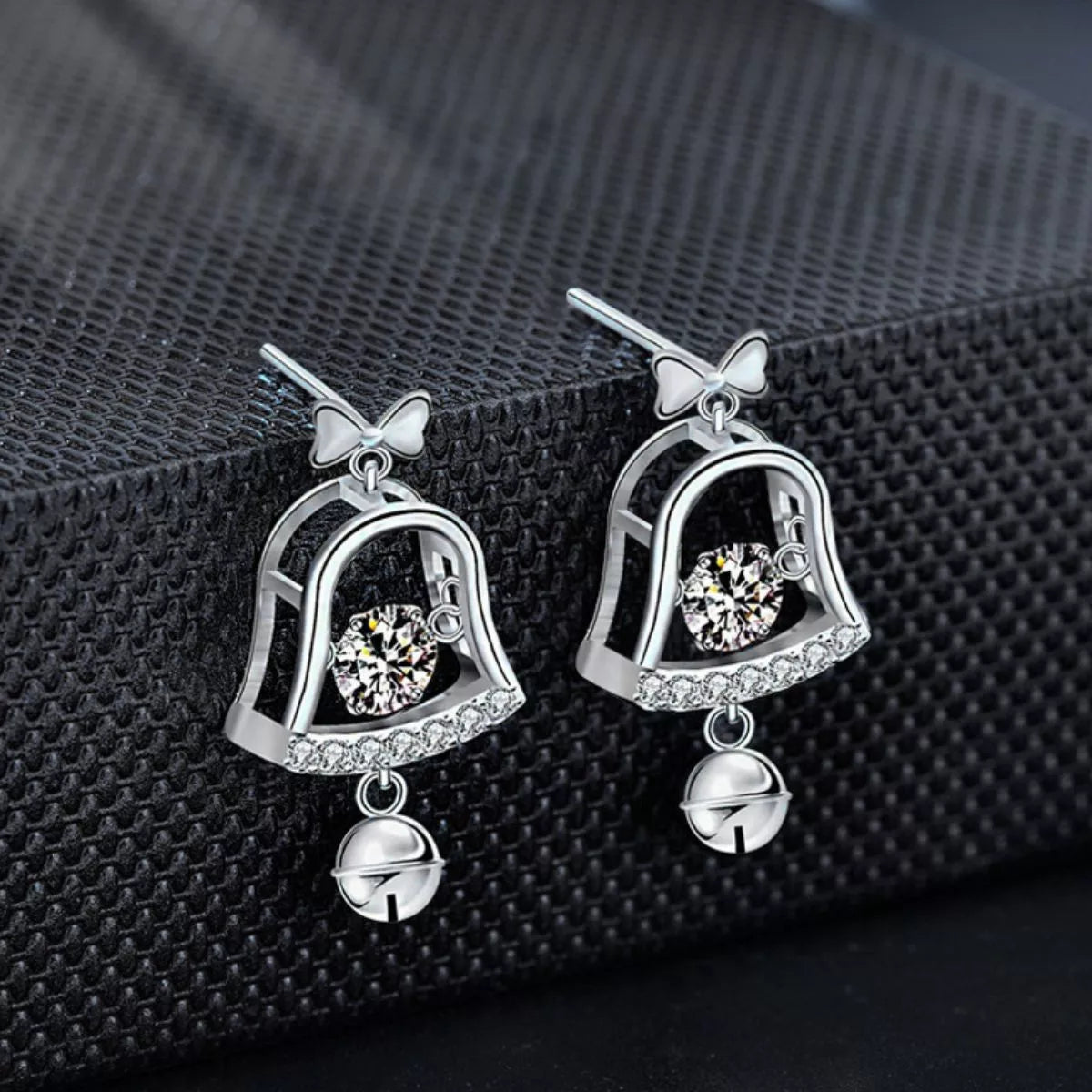 0.5ct Moissanite Bell Earrings in 925 Sterling Silver for Women