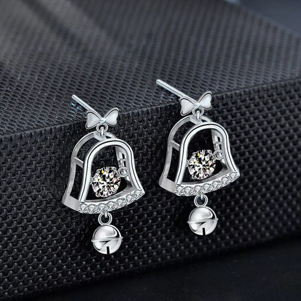 0.5ct Moissanite Bell Earrings in 925 Sterling Silver for Women