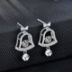 0.5ct Moissanite Bell Earrings in 925 Sterling Silver for Women