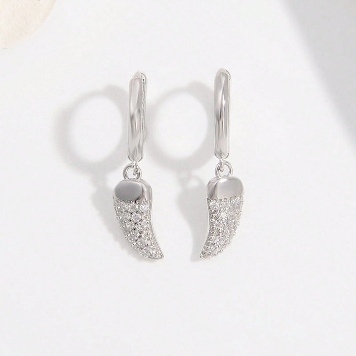 925 Sterling Silver Zircon Chili Shape Earrings Trandify deal