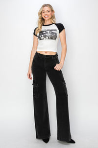 Risen Full Size High Rise Wide Leg Cargo Jeans Trandify Deal