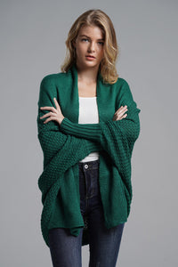 Open Front Batwing Sleeve Cardigan Trandify Deal