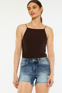 Kancan High Waist Raw Hem Denim Shorts Trandify deal