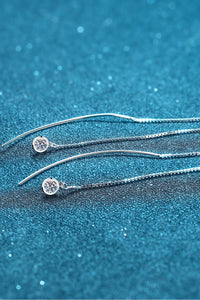 Moissanite 925 Sterling Silver Threader Earrings Trandify Deal