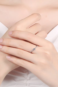Moissanite 925 Sterling Silver Rhodium-Plated Ring Trandify Deal