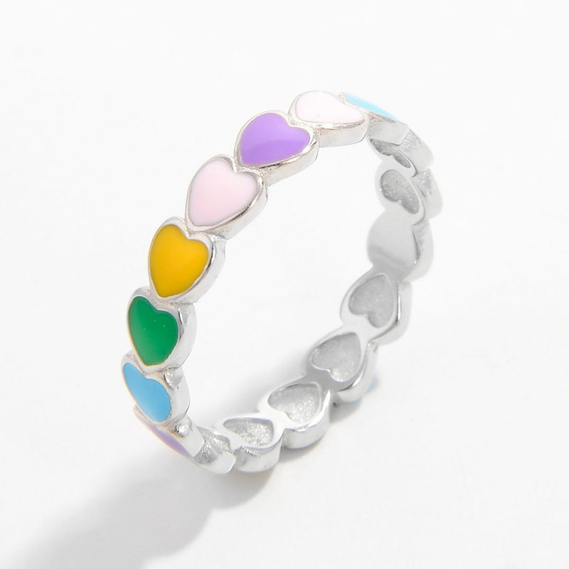 925 Sterling Silver Drip Oil Heart Ring Trandify Deal