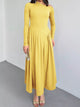 Ruched One Shoulder Bodycon Dress in Yellow