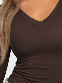 Lovelet V-Neck Long Sleeve T-Shirt Trandify Deal