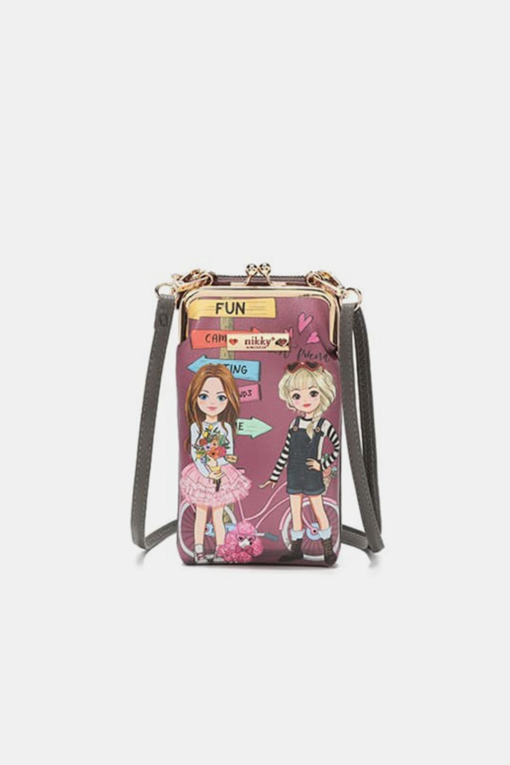 Nicole Lee USA Printed Crossbody Wallet Trandify Deal
