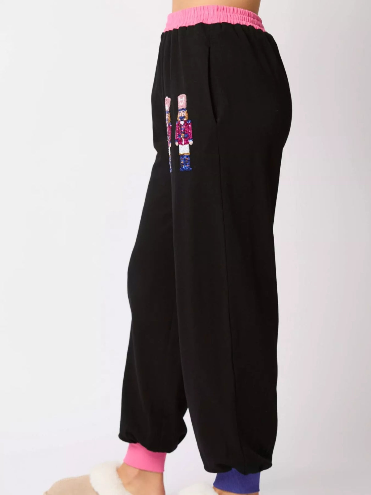 Women's Sequin Loungewear Set - Nutcracker Holiday Pajamas