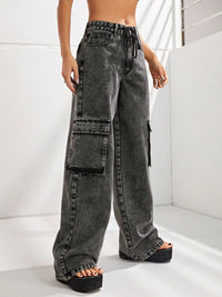 Wide Leg Jeans with Pockets Trandify Deal