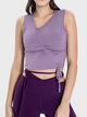 Millennia Drawstring Ruched Wide Strap Active Tank Trandify deal
