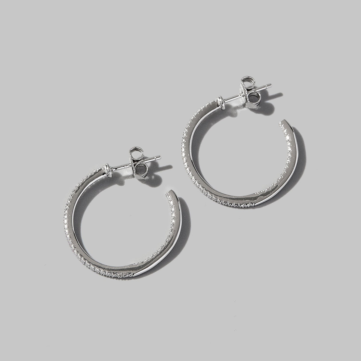 Zircon 925 Sterling Silver C-Hoop Earrings Trandify Deal