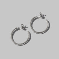 Zircon 925 Sterling Silver C-Hoop Earrings Trandify Deal