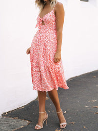 Cutout Smocked Sweetheart Neck Cami Dress Trandify deal