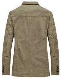 Plus Size Cotton Blazer for Men | Classic Fit Lapel Collar