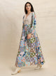 Tied Front Printed Long Sleeve Maxi Dress – TrandifyDeal