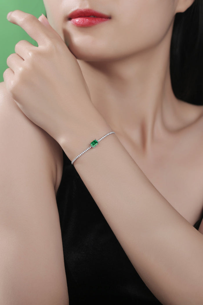 Adored 1 Carat Lab-Grown Emerald Bracelet Trandify Deal