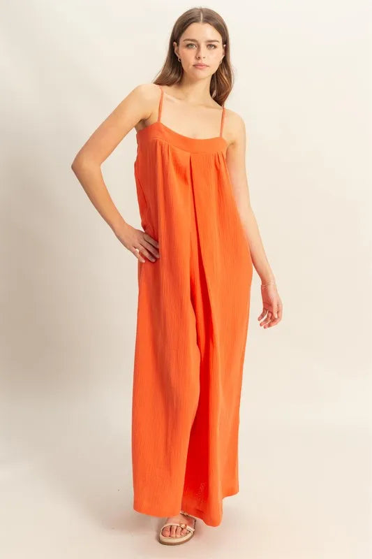 HYFVE Double Gauze Flowy Cami Jumpsuit – Boho Summer Outfit – TrandifyDeal
