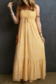 Smocked Printed Square Neck Maxi Cami Dress Trandify deal