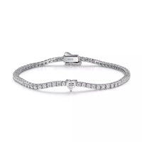 2.42 Ct Women's Moissanite Tennis Bracelet in Sterling Silver