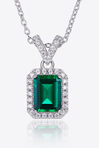 Adored 1.25 Carat Lab-Grown Emerald Pendant Necklace Trandify Deal