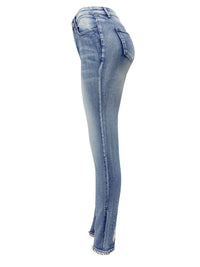 Rhinestone Skinny Jeans with Pockets Trandify deal