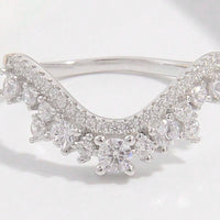 925 Sterling Silver Inlaid Zircon Ring Trandify Deal