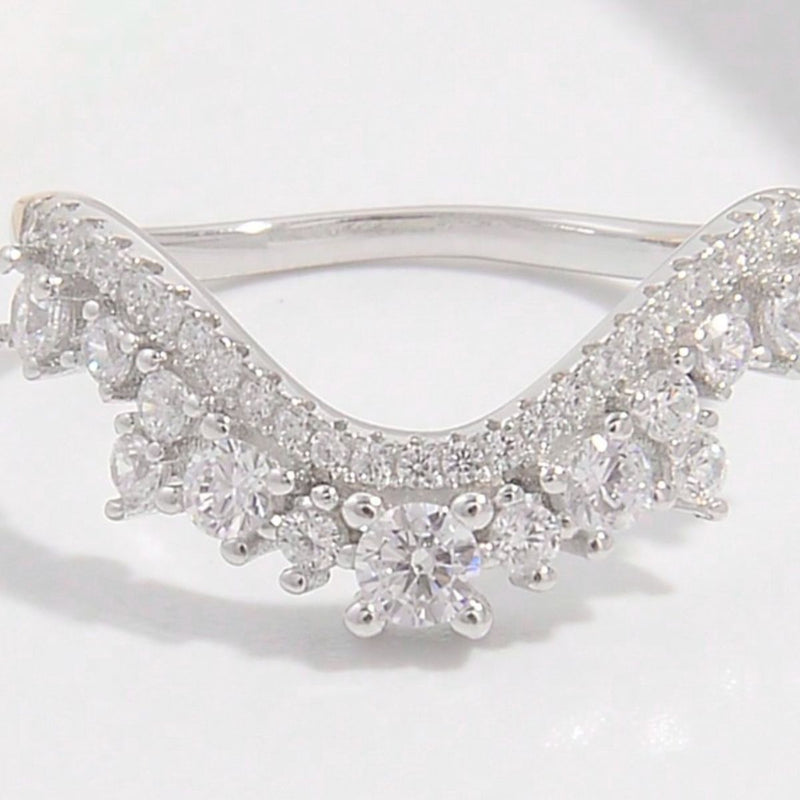 925 Sterling Silver Inlaid Zircon Ring Trandify Deal