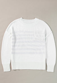 US Flag Side Slit Drop Shoulder Sweater Trandify Deal