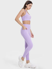 Millennia Pocketed High Waist Active Leggings Trandify deal