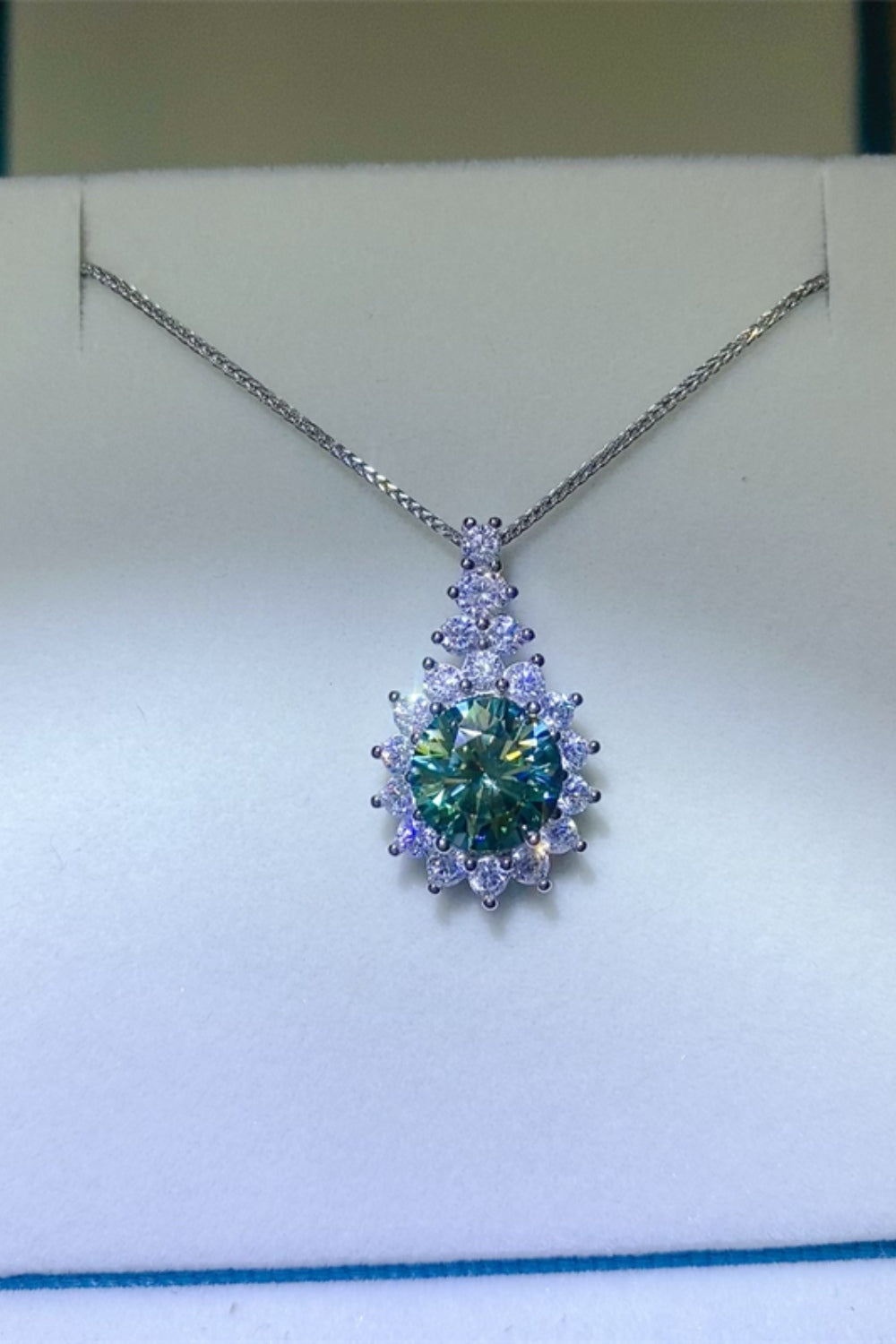 3 Carat Moissanite 925 Sterling Silver Pendant Necklace Trandify deal