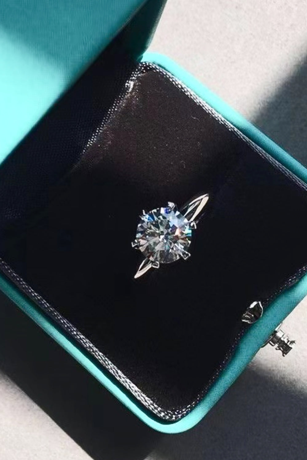 Adored 925 Sterling Silver 3 Carat Moissanite 6-Prong Ring Trandify Deal