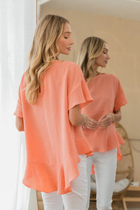 Sew In Love Round Neck Ruffled Top Trandify deal