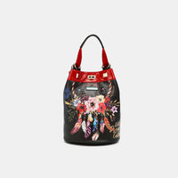 Nicole Lee USA Flower Pattern Adjustable Strap Backpack Bag Trandify Deal
