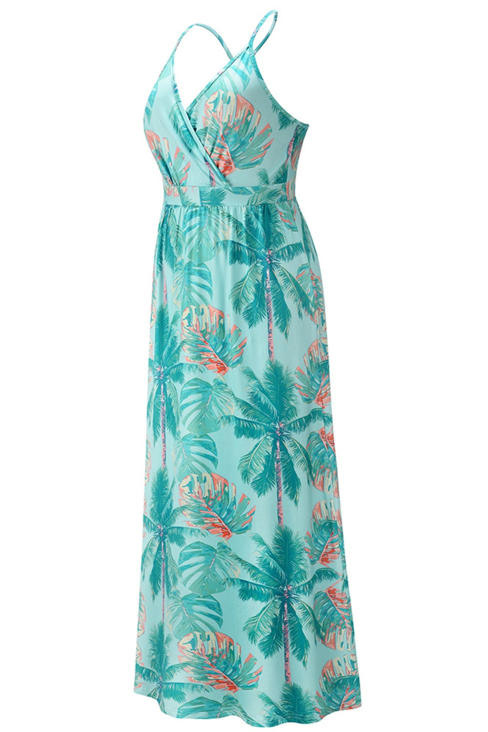 Crisscross Printed Surplice Cami Dress - Trandify Deal
