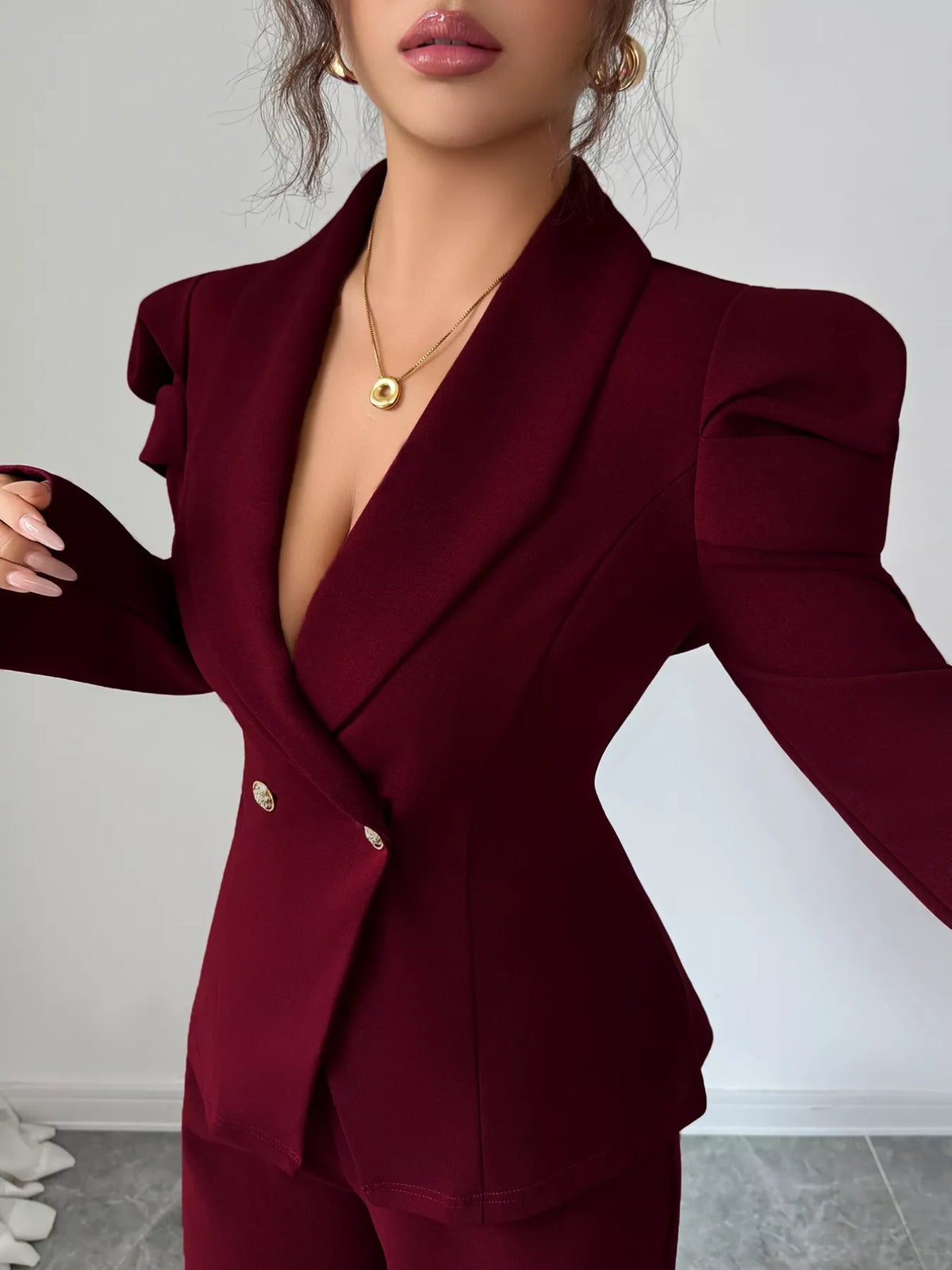 Women's Double Breasted Blazer & Pants Set | Regular & Petite