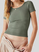 Round Neck Short Sleeve T-Shirt Trandify deal
