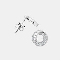 925 Sterling Silver Inlaid Moissanite Stud Earrings Trandify deal