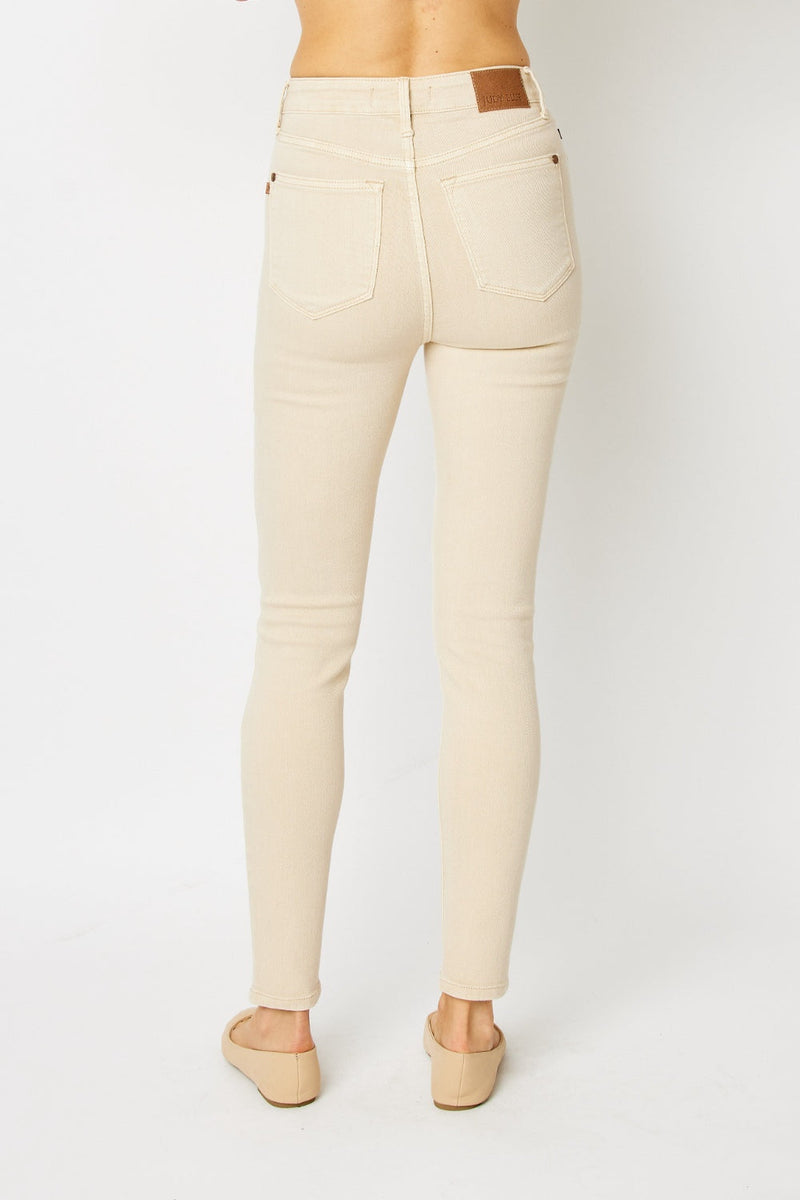 Judy Blue Full Size Garment Dyed Tummy Control Skinny Jeans Trandify deal